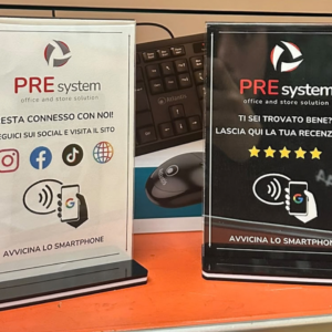 Espositore NFC PERSONALIZZABILE per recenzioni/social (PREMIUM)